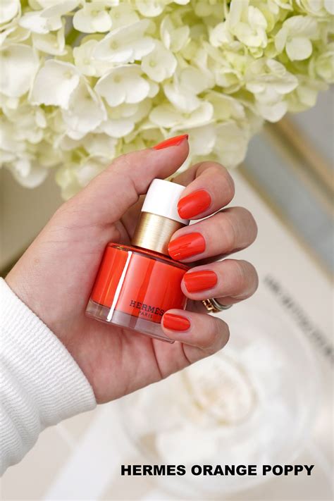 hermes orange poppy nail polish|orange hermes nail polish.